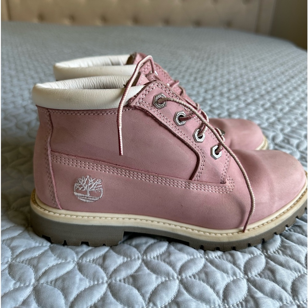 Dust Pink Timberland boots. Waterproof. Women Size 7.